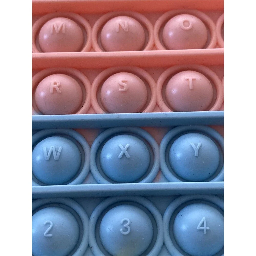 Popit LARGE Fidget Toy Push Bubble Sensory Stress Relief Kids Gift Rainbow Lot